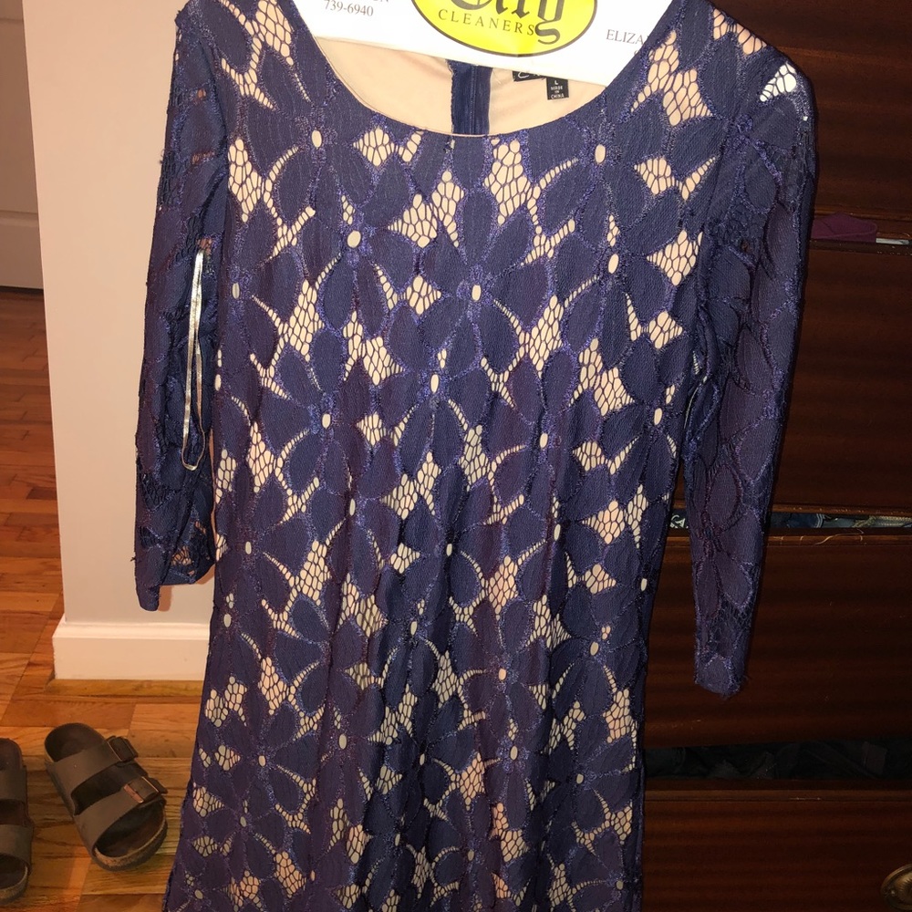 Extremely cute navy blue lacy dress